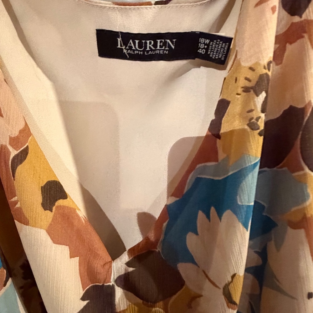 Lauren Ralph Lauren Georgette Dress  Size 18W - Picture 2 of 4